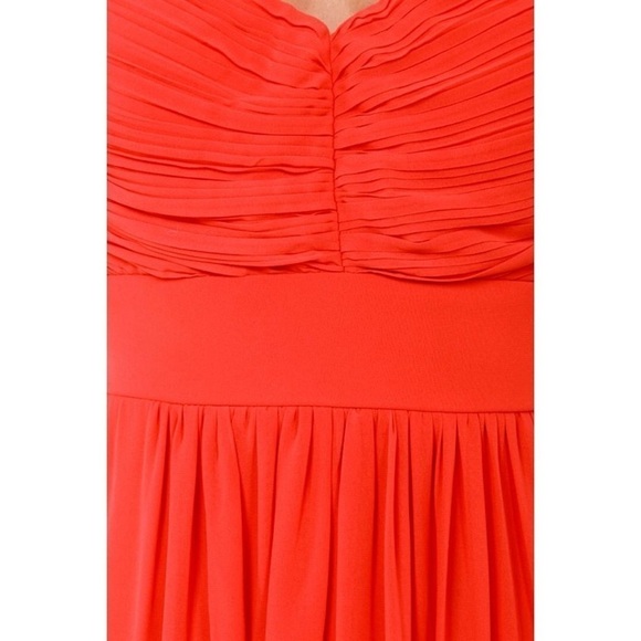 💕Lulu's💕 Pleats Don't Leave Red Coral Maxi Dress - Picture 5 of 12